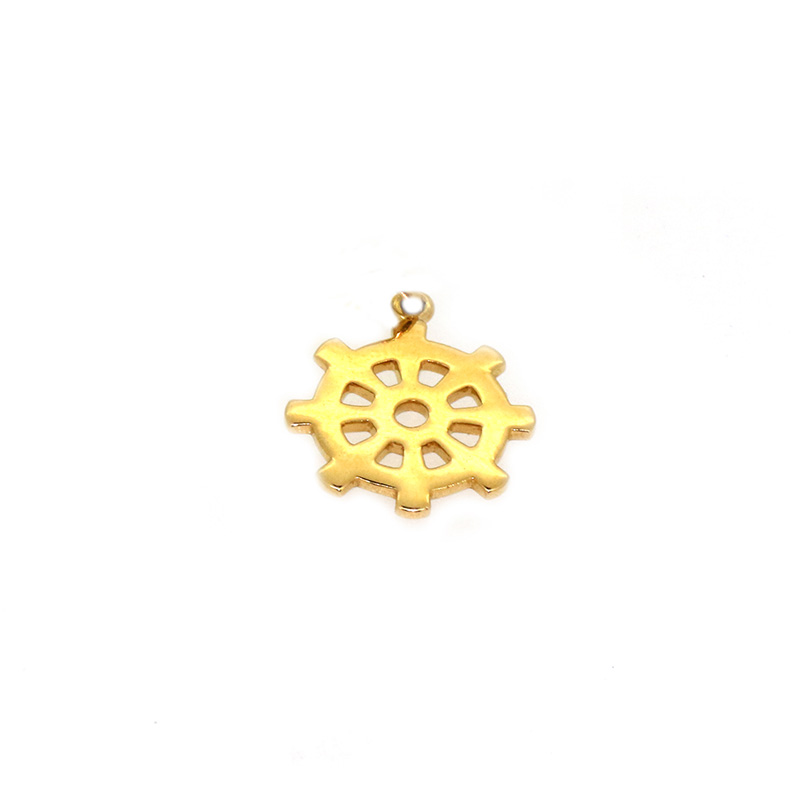 gold pendant dharmachakra ධර්මචක්‍ර